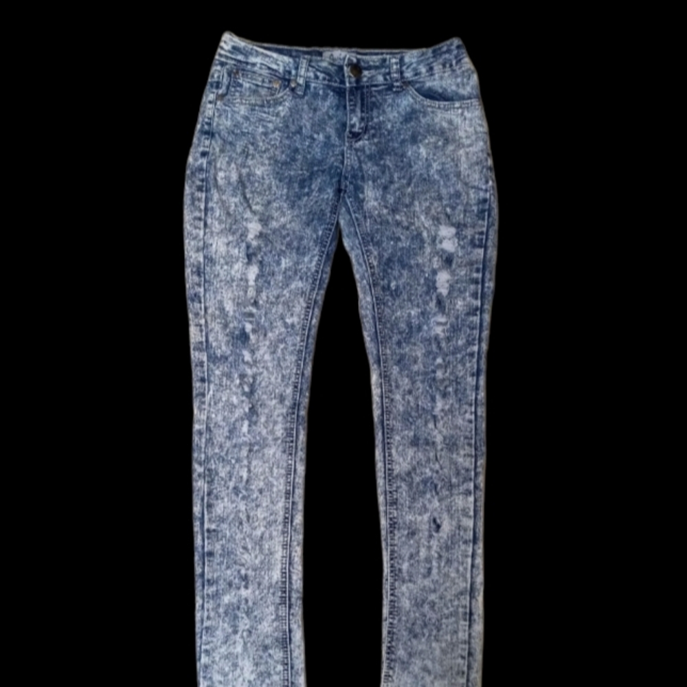 Avivi Stanoff blue jean pant acid wash vintage low rise straight leg size 7.